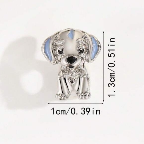 Charm-Bracelet- Silver tone Cute Dog Shaped Charm - Picture 2 of 9
